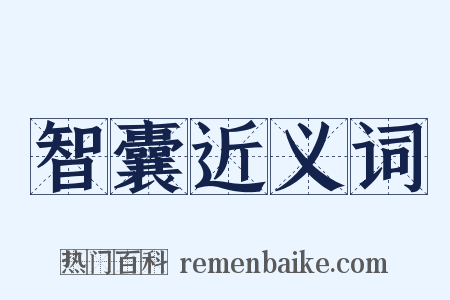 智囊近义词是什么意思的图片